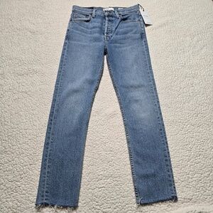 Re/Done High Rise Crop Jeans Size 25